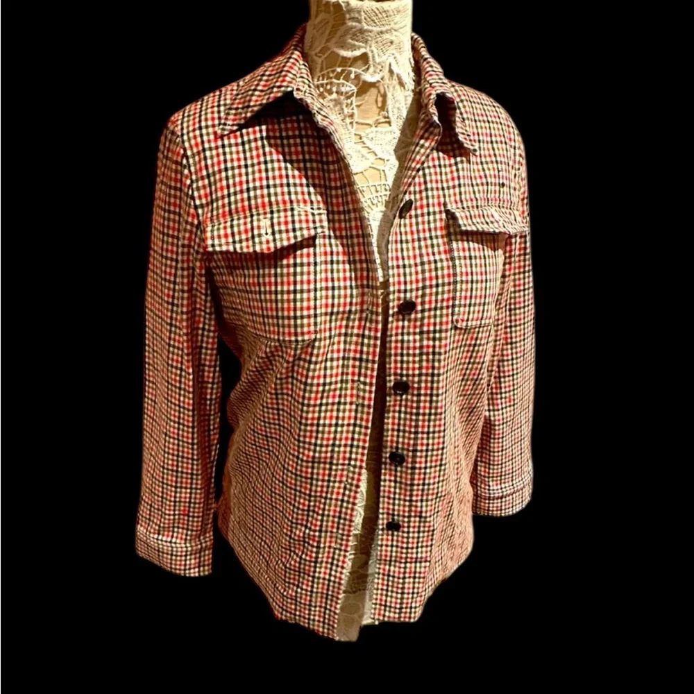 Isaac Mizrahi check cozy light jacket